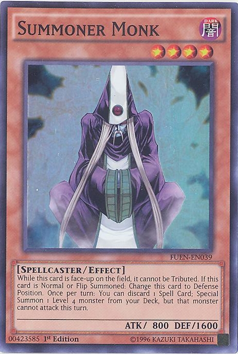 Yu-Gi-Oh Card - FUEN-EN039 - SUMMONER MONK (super rare holo): BBToyStore.com - Toys, Plush, Trading Cards, Action Figures & Games online retail store shop sale Yu-Gi-Oh Card - FUEN-EN039 - SUMMONER MONK (super rare holo): BBToyStore.com - Toys, Plush, Trading Cards, Action Figures & Games online retail store shop sale