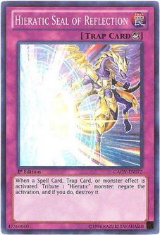 Yu-Gi-Oh Card - GAOV-EN072 - HIERATIC SEAL OF REFLECTION (super rare holo) Yu-Gi-Oh Card - GAOV-EN072 - HIERATIC SEAL OF REFLECTION (super rare holo)