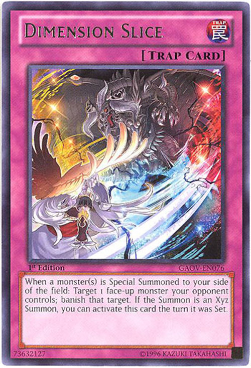 Yu-Gi-Oh Card - GAOV-EN076 - DIMENSION SLICE (rare): BBToyStore.com