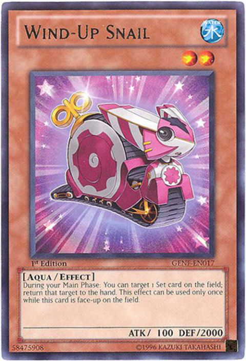 Yu-Gi-Oh Card - GENF-EN017 - WIND-UP SNAIL (rare): BBToyStore.com - Toys, Plush, Trading Cards, Action Figures & Games online retail store shop sale Yu-Gi-Oh Card - GENF-EN017 - WIND-UP SNAIL (rare): BBToyStore.com - Toys, Plush, Trading Cards, Action Figures & Games online retail store shop sale