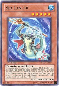 Yu-Gi-Oh Card - GENF-EN081 - SEA LANCER  (rare)