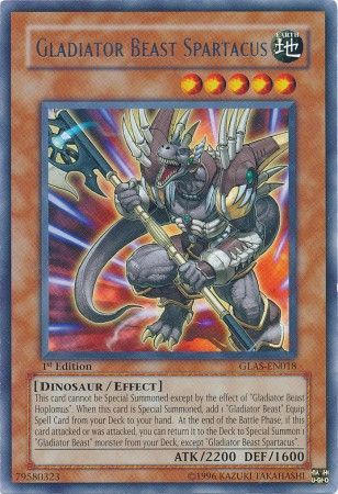 Yu-Gi-Oh Card - GLAS-EN018 - GLADIATOR BEAST SPARTACUS (rare) [1st Edition]