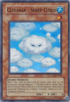 Yu-Gi-Oh Card - GLAS-EN008 - CLOUDIAN - SHEEP CLOUD (super rare holo)