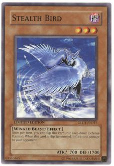 Yu-Gi-Oh Card - GLD1-EN017 - STEALTH BIRD (common)