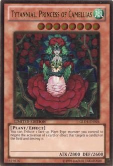 Yu-Gi-Oh Card - GLD4-EN026 - TYTANNIAL, PRINCESS OF CAMELLIAS (gold rare holo)