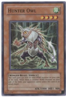 Yu-Gi-Oh Card - GX03-EN002 - HUNTER OWL (super rare holo)