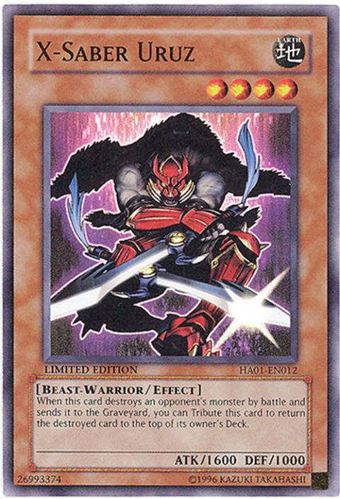 Yu-Gi-Oh Card - HA01-EN012 - X-SABER URUZ (super rare holo