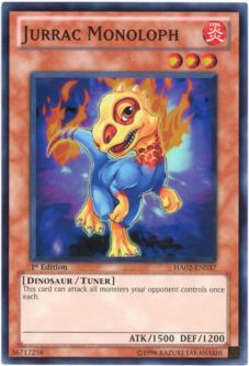 Yu-Gi-Oh Card - HA02-EN037 - JURRAC MONOLOPH (super rare holo)