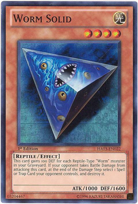 Yu-Gi-Oh Card - HA03-EN022 - WORM SOLID (super rare holo) Yu-Gi-Oh Card - HA03-EN022 - WORM SOLID (super rare holo)