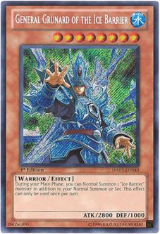 Yu-Gi-Oh Card - HA03-EN049 - GENERAL GRUNARD OF THE ICE BARRIER (secret rare holo)
