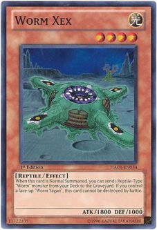 Yu-Gi-Oh Card - HA03-EN054 - WORM XEX (super rare holo)