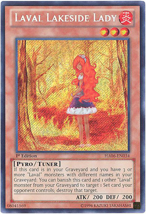 Yu-Gi-Oh Card - HA06-EN034 - LAVAL LAKESIDE LADY (secret rare holo)