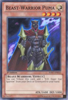 Yu-Gi-Oh Card - HA07-EN032 - BEAST-WARRIOR PUMA (super rare holo)
