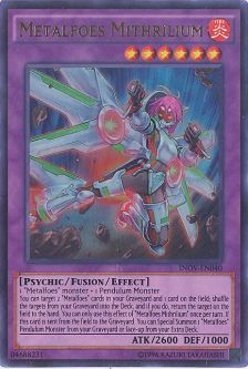 Yu-Gi-Oh Card - INOV-EN040 - METALFOES MITHRILIUM (ultra rare holo)