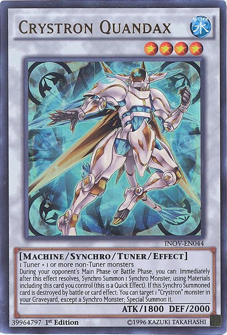 Yu-Gi-Oh! Crystron Phoenix Ultra Rare Card - INOV-EN046 1st Edition From Invasion: Vengeance Set, Machine Synchro Monster