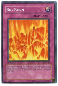 Yu-Gi-Oh Card - IOC-047 - BIG BURN (super rare holo)