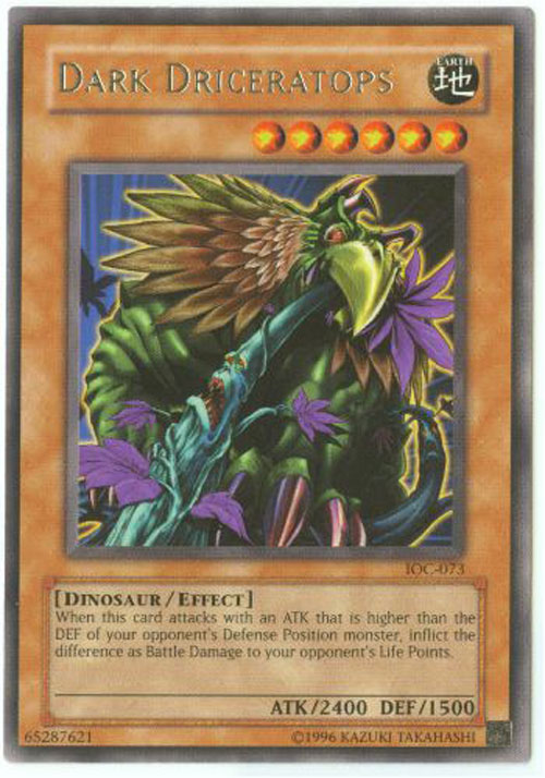 Yu-Gi-Oh Card - IOC-073 - DARK DRICERATOPS (rare)