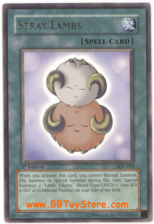 Yu-Gi-Oh Card - IOC-092 - STRAY LAMBS (rare)