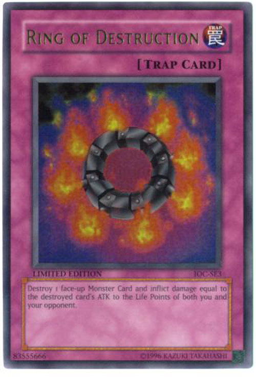 Yu-Gi-Oh Card - IOC-SE3 - RING OF DESTRUCTION (ultra rare holo)
