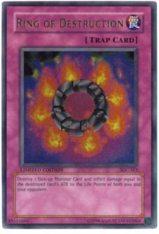 Yu-Gi-Oh Card - IOC-SE3 - RING OF DESTRUCTION (ultra rare holo)