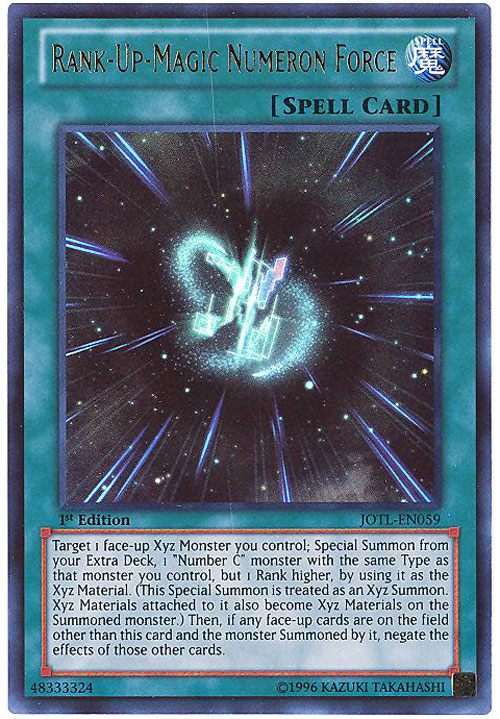 Yu-Gi-Oh Card - JOTL-EN059 - RANK-UP-MAGIC NUMERON FORCE (ultra rare holo)