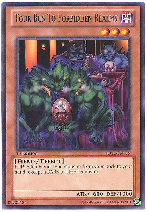 Yu-Gi-Oh Card - JOTL-EN085 - TOUR BUS TO FORBIDDEN REALMS (rare