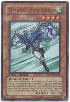 Yu-Gi-Oh Card - JUMP-EN012 - ELEMENTAL HERO STRATOS (ultra rare holo)