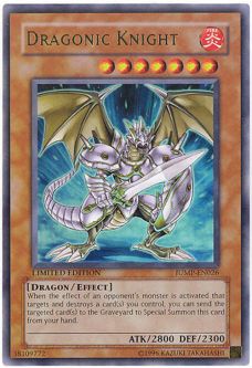Yu-Gi-Oh Card - JUMP-EN026 - DRAGONIC KNIGHT (ultra rare holo)