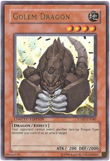 Yu-Gi-Oh Card - JUMP-EN040 - GOLEM DRAGON (ultra rare holo)