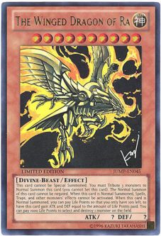 Yu-Gi-Oh Card - JUMP-EN045 - THE WINGED DRAGON OF RA (ultra rare holo)