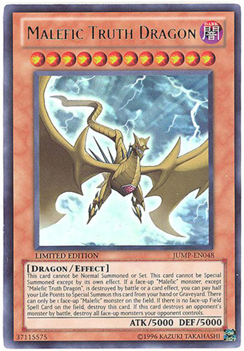 Yu-Gi-Oh Card - JUMP-EN048 - MALEFIC TRUTH DRAGON (ultra rare holo)