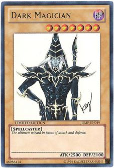 Yu-Gi-Oh Card - JUMP-EN049 - DARK MAGICIAN (ultra rare holo) *Played*