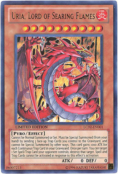 Yu-Gi-Oh Card - LC02-EN001 - URIA, LORD oF SEARING FLAMES (ultra rare holo)