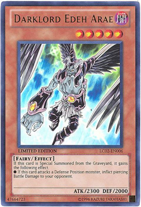 Yu-Gi-Oh Card - LC02-EN006 - DARKLORD EDEH ARAE (ultra rare holo) Yu-Gi-Oh Card - LC02-EN006 - DARKLORD EDEH ARAE (ultra rare holo)