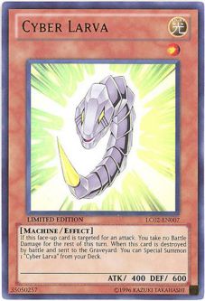 Yu-Gi-Oh Card - LC02-EN007 - CYBER LARVA (ultra rare holo)