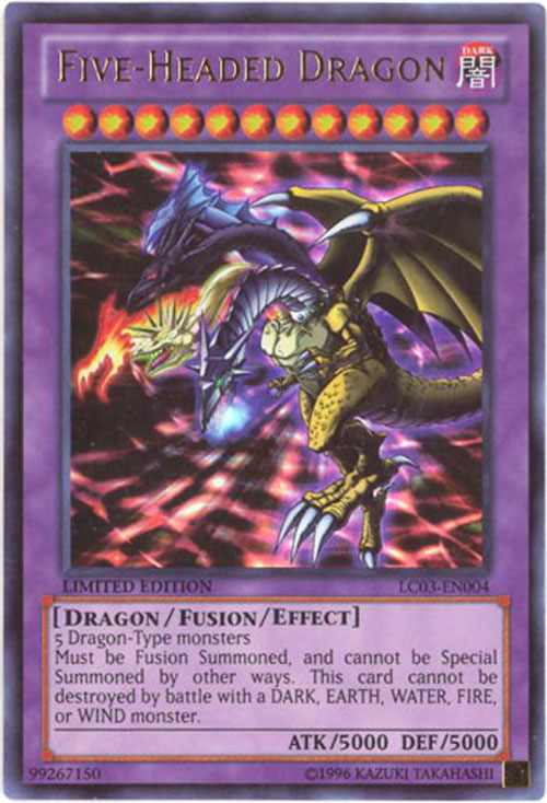 Yu-Gi-Oh Card - LC03-EN004 - FIVE-HEADED DRAGON (ultra rare holo)