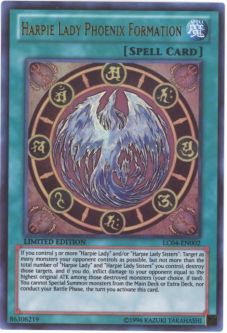 Yu-Gi-Oh Card - LC04-EN002 - HARPIE LADY PHOENIX FORMATION (ultra rare holo)