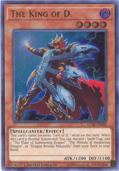 Yu-Gi-Oh Card - LC06-EN002 - THE KING OF D. (ultra rare holo)