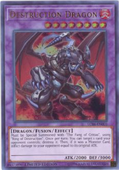Yu-Gi-Oh Card - LC06-EN003 - DESTRUCTION DRAGON (ultra rare holo)