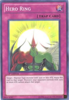 Yu-Gi-Oh Card - LCGX-EN110 - HERO RING (super  rare holo)