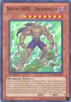 Yu-Gi-Oh Card - LCGX-EN125 - DESTINY HERO - DREADMASTER (super rare holo)