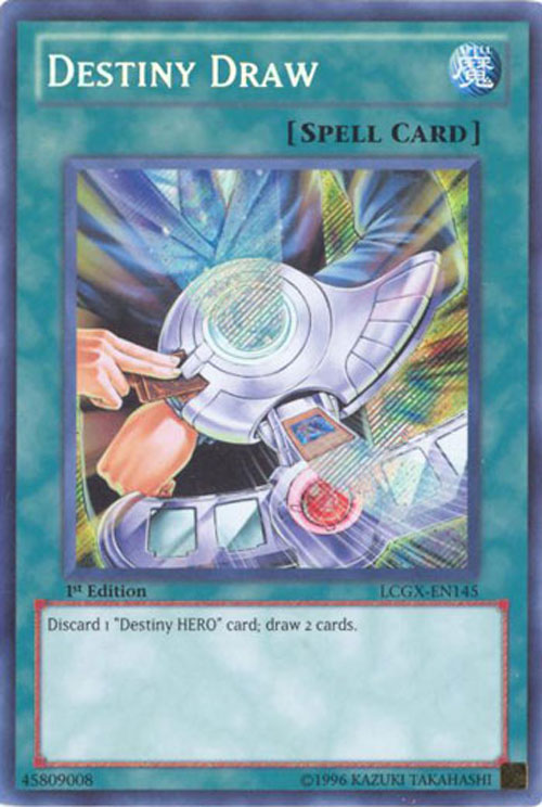 Yu-Gi-Oh Card - LCGX-EN145 - DESTINY DRAW (secret rare holo ...