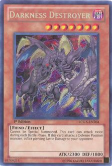 Yu-Gi-Oh Card - LCGX-EN204 - DARKNESS DESTROYER (secret rare holo)