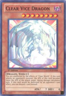 Yu-Gi-Oh Card - LCGX-EN209 - CLEAR VICE DRAGON (super rare holo)
