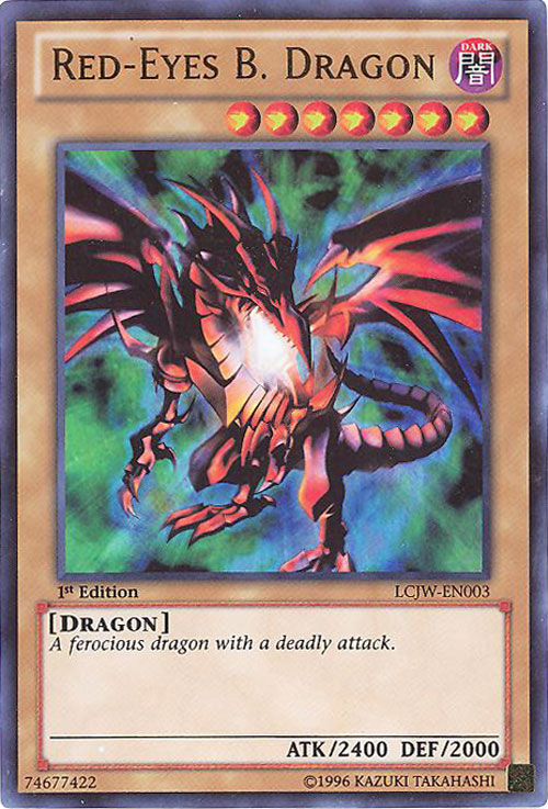 Yu-Gi-Oh Card - LCJW-EN003 - RED-EYES B. DRAGON (ultra rare holo)