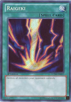 Yu-Gi-Oh Card - LCJW-EN057 - RAIGEKI (secret rare holo)
