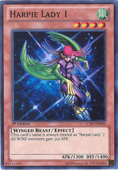 Yu-Gi-Oh Card - LCJW-EN090 - HARPIE LADY 1 (super rare holo)