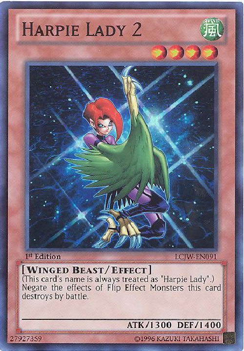 Yu-Gi-Oh Card - LCJW-EN091 - HARPIE LADY 2 (super rare holo)