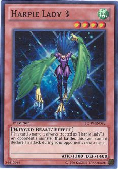 Yu-Gi-Oh Card - LCJW-EN092 - HARPIE LADY 3 (super rare holo)