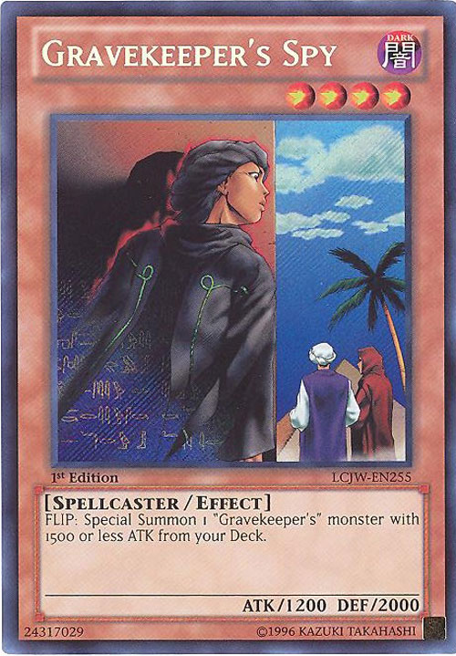 Yu-Gi-Oh Card - LCJW-EN255 - GRAVEKEEPER'S SPY (secret rare holo)